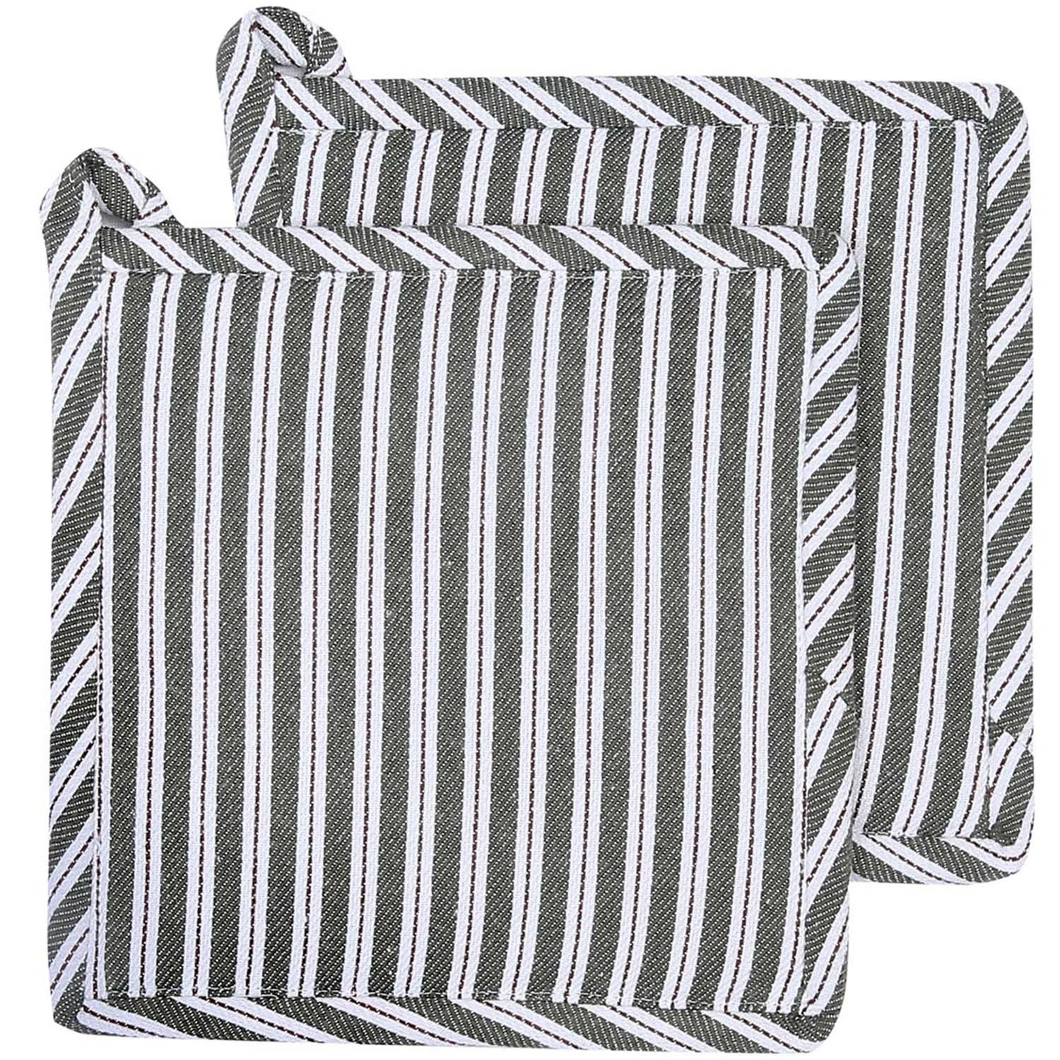 Recycled By Wille Olle Topflappen 2-er Set 20x20 Cm, Olivgrün/Braun 1 Recycled By Wille Olle Topflappen 2-er Set 20x20 Cm, Olivgrün/Braun