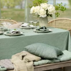 Recycled By Wille Hedvig Tischdecke Behandelt 140x310 Cm Chambray, Grün 6 Recycled By Wille Hedvig Tischdecke Behandelt 140x310 Cm Chambray, Grün -Kindertextilien Verkäufe recycled by wille hedvig tischdecke behandelt 140x310 cm chambray 3