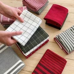 Recycled By Wille Astrid Geschirrtuch 2-er Set 50x70 Cm, Olivgrün/Weiß 8 Recycled By Wille Astrid Geschirrtuch 2-er Set 50x70 Cm, Olivgrün/Weiß -Kindertextilien Verkäufe recycled by wille kokshandduk 2 pack astrid 50x70 bla vit vit bla 4