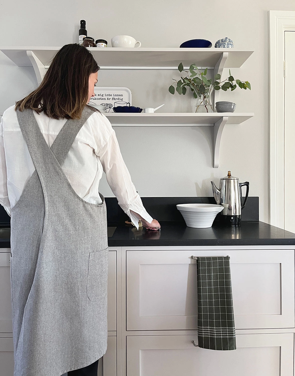 Recycled By Wille Astrid Geschirrtuch 2-er Set 50x70 Cm, Olivgrün/Weiß 6 Recycled By Wille Astrid Geschirrtuch 2-er Set 50x70 Cm, Olivgrün/Weiß – Bild 6