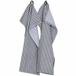 Recycled By Wille Olle Küchenhandtücher 2-er Set 50x70 Cm, Olivgrün/Braun