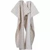 Recycled By Wille Liam Kühenhandtuch 50x70 Cm Gestreift Kariert 2-er Set, Sand / Beige