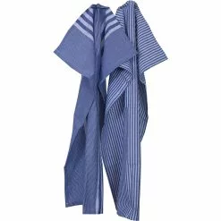 Recycled By Wille Ronja+ Robin Küchenhandtuch 50x70 Cm 2-er Set, Blau / Weiß