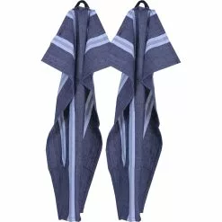 Recycled By Wille Svea Geschirrtuch 50x70 Cm 2-er Set, Marin / Weiß / Grau