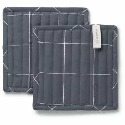 Rosendahl Copenhagen Gamma Topflappen 22x22 Cm 2-er Set, Grau